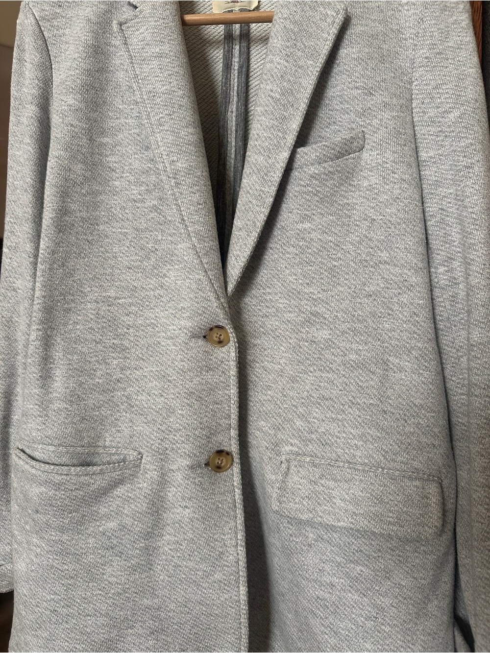 Faherty Inlet Knit Women’s Blazer - Heather Grey - Picture 2 of 5